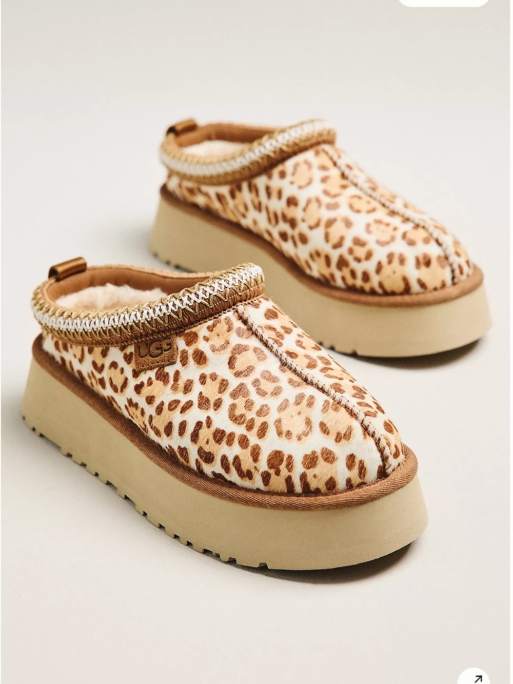 UGG Tazz Plains Leopard Print Slippers